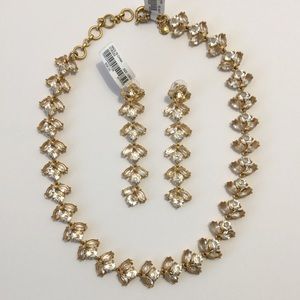 J. Crew Crystal Necklace and Earrings Set
